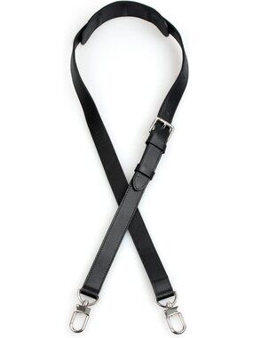 Genuine Leather Adjustable Crossbody Strap with Shoulder Pads for Travel Bags